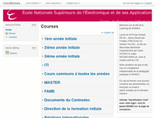 Tablet Screenshot of moodle.ensea.fr